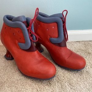 John Fluevog Cosmos - size 9, red, pink and purple booties